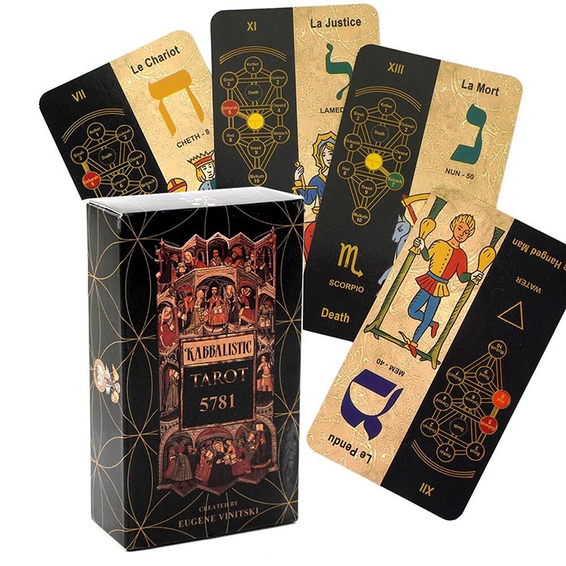 Alta qualidade do jogo de tarô dourado, 12x7, com guia de papel, cartas  clássicas adivinhação, versão