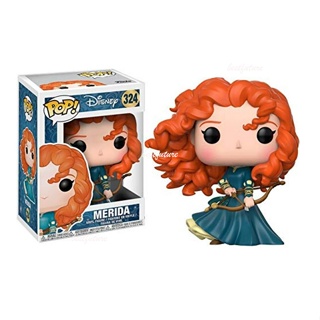 Figura de Ação Funko Princesa Pop para Crianças, Ariel #220, Bela #221,  Cinderela #222, Rapunzel #223, Tiana #224, Merida #324, Novo Presente