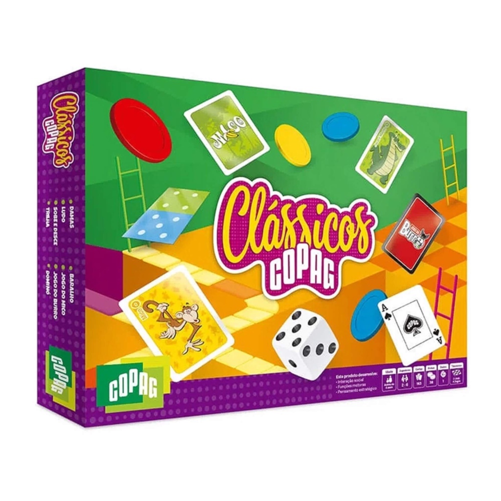 Kit de Jogos Clássicos Ludo Dama Trilha Sobe e Desce Temáticos