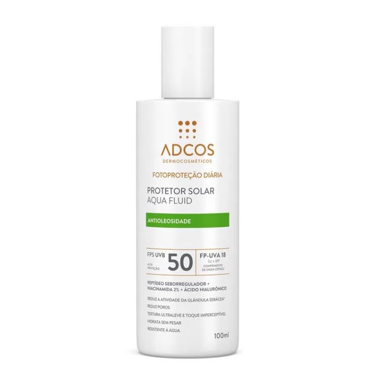 Protetor Solar Aqua Fluid Incolor Fps50 100ml Adcos