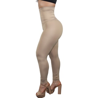 Calça Legging Modeladora Costura 3D Aperta Barriga Leve Compressão