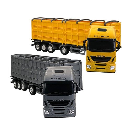 Brinquedo Carreta Iveco Hi-way Com Empilhadeira Agille