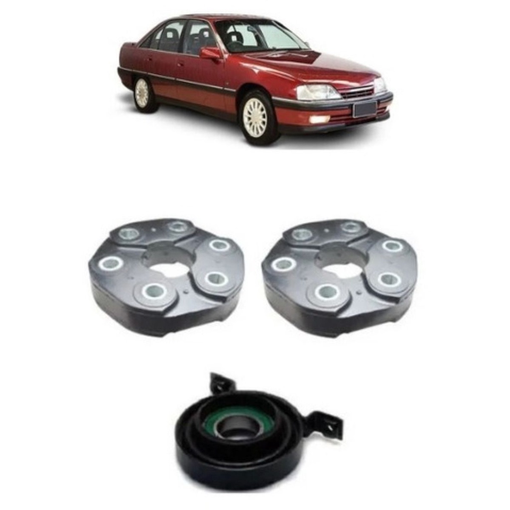 KIT COXIM COM ROLAMENTO + 2 BORRACHAS MANCAL FLANGE CARDAN OMEGA SUPREMA 4  CILINDROS 1993 A 1998