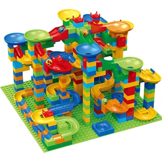 888-344PCS Blocos De Corrida De Mármore De Tamanho Pequeno Maze Ball Track Construção De Plástico Funil De Montagem De Tijolos De Bricolage Kids Gift