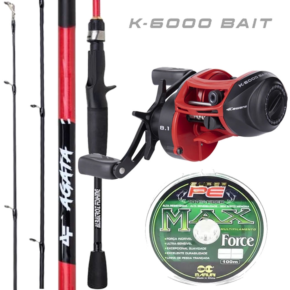 Carretilha Maruri Kawana K-6000 Bait Drag 5,5kg Vara Carbono