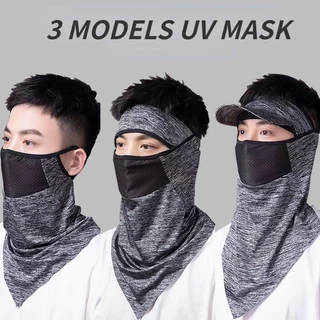 Máscara De Proteção Solar Balaclava UV Ice Silk Facial Pescoço De Motocicleta Lenço
