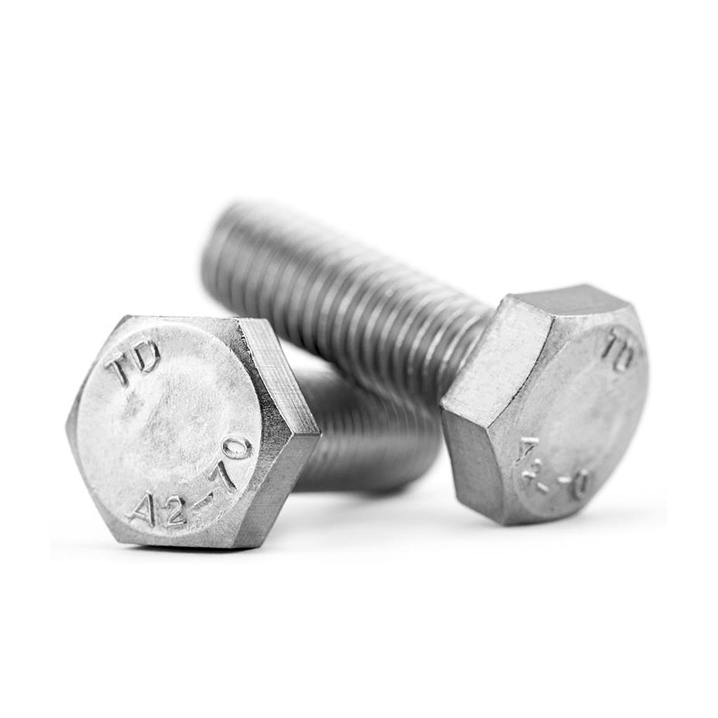 Parafuso Sextavado Inox A2/304 Milímetros M4 - Kit com 20 unidades