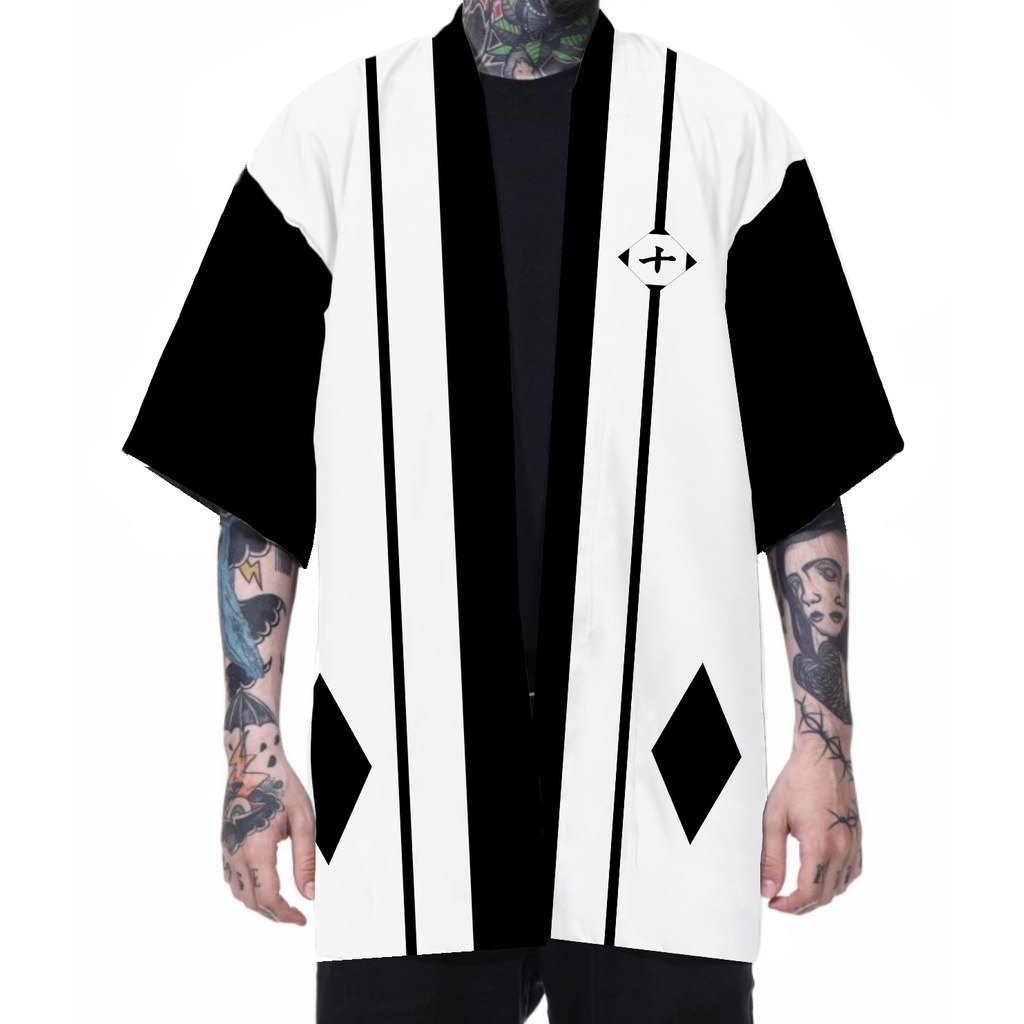 Capa Kimono Cosplay Bleach Capitão da Decima Divisão Hitsugaya