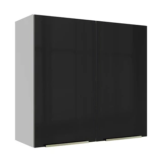 Armário Aéreo 70 cm 2 Portas Branco/Preto Lux Madesa em Oferta na Shopee