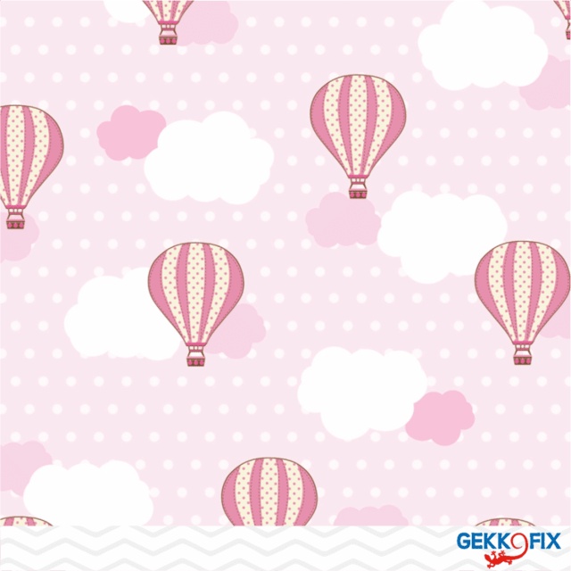 Papel adesivo - Balões Rosa - GEKKOFIX - 1m x 45cm | Shopee Brasil
