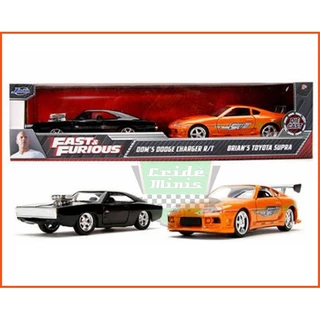 Jada PACK 2 Dodge Charger R/T 1970/Toyota Supra Velozes e Furiosos 7 - escala 1/32