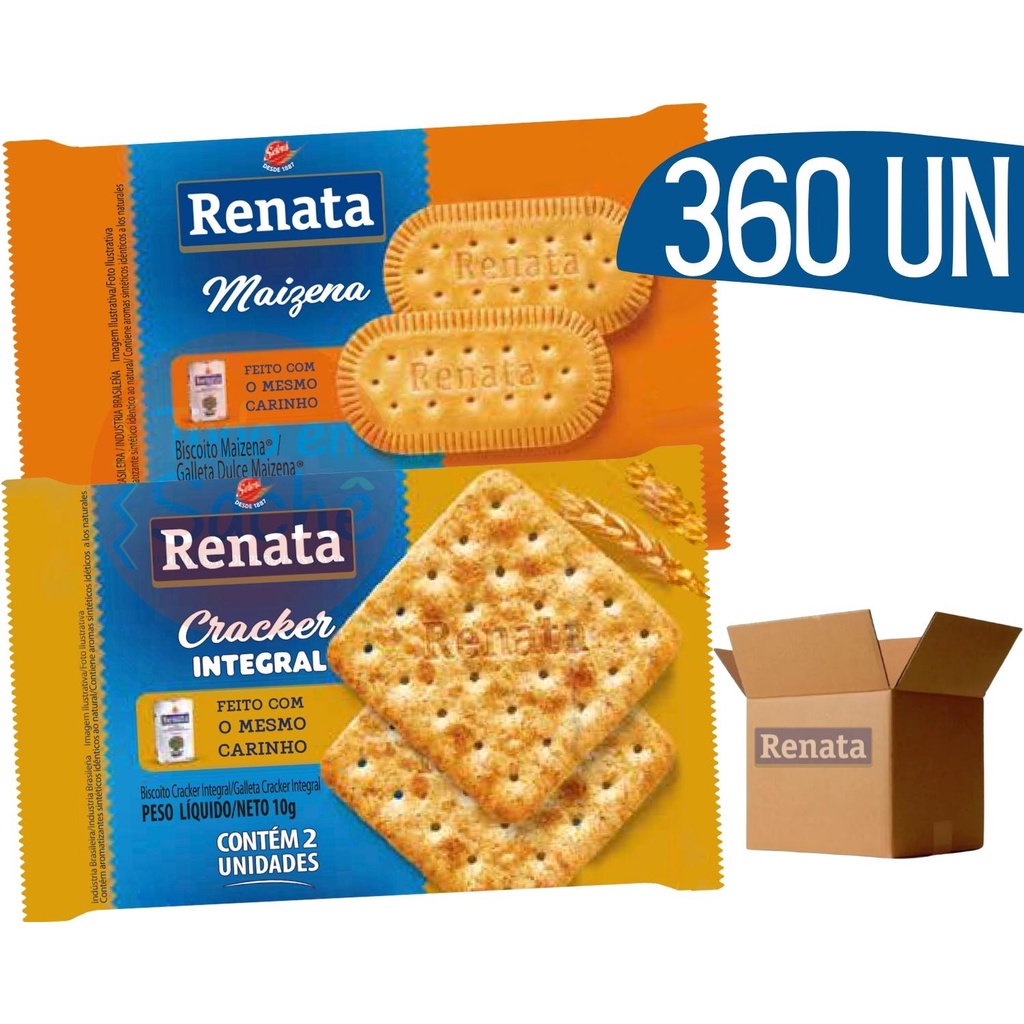 Biscoito em Sache Individual Renata Bolacha Maizena e Cracker Integral ...