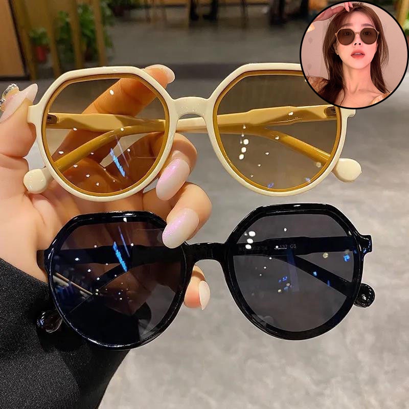 Óculos de sol ultravioleta femininos / masculinos Óculos de sol europeus Color Jelly Multifuncionais Round Modern Fashion Frame