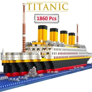 Blocos de Montar Navio Titanic 1860 Peças Sem Caixa