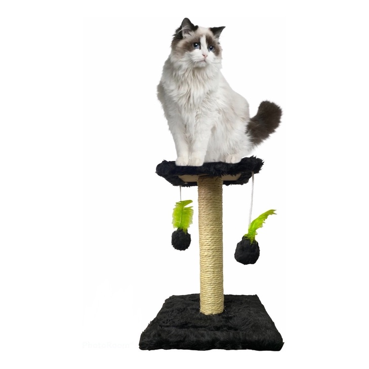 Arranhador Para Gatos Poste Com Brinquedo Duplo Exclusivo