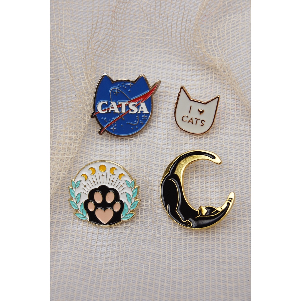 4 pièces broche dessin animé nuage arc-en-insigne délicat vêtements