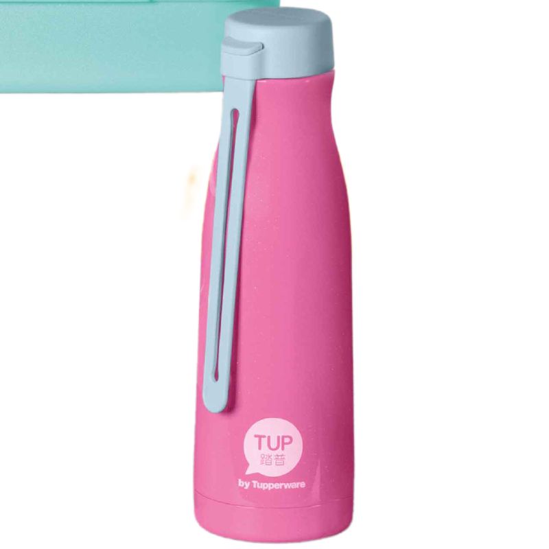 Tupperware Garrafa Térmica Slim 410ml Rosa | Shopee Brasil