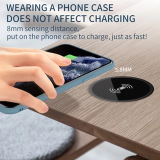 Carregador Sem Fio Embutido De Mesa Qi Rápido Para 13/12 Galaxy S22 S20U