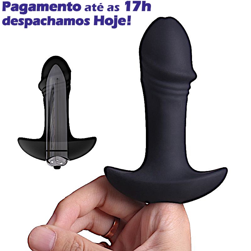 Plug anal de silicone com vibrador S-hande StarArrow 8,5cm