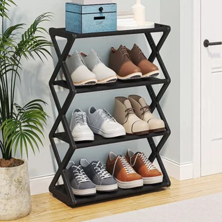 Sapateira Organizadora Sapato Prateleira Porta Calçados Sapatos Tenis Sandalia Chinelo Bota Desmontável 4 Andares Multiuso 8 Pares