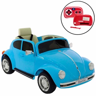 Carro Elétrico Infantil Fusca Beetle 12V Azul com Controle Remoto 914002 BEL