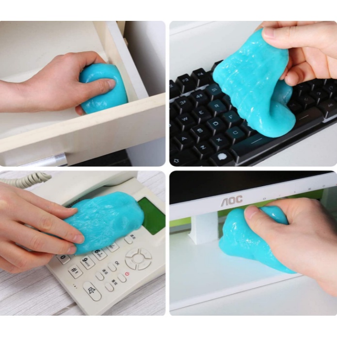 1 pote Gel Mágico de Limpeza Automotiva Remoção de Poeira para Saída de Ar de Carro Teclado e Mais