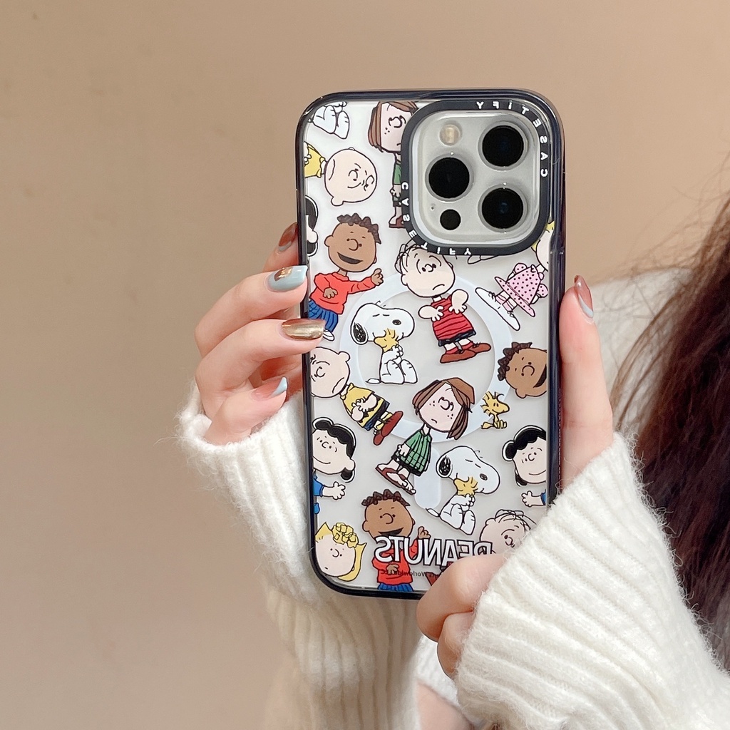 PEANUTS Snoopy Claro Impacto Duro Magnético Casetify Caso De PEANUTS Snoopy Claro Impacto Duro Magnético Casetify Caso De