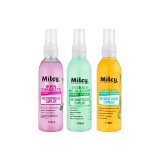 Kit 3 Tônico Capilar Rosa Mosqueta Alecrim Biotina Milcy