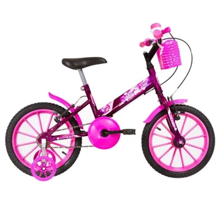 Bicicleta Bicicletinha Infantil Ultra Kids T Aro 16 Lilás E Rosa - Ultrabike