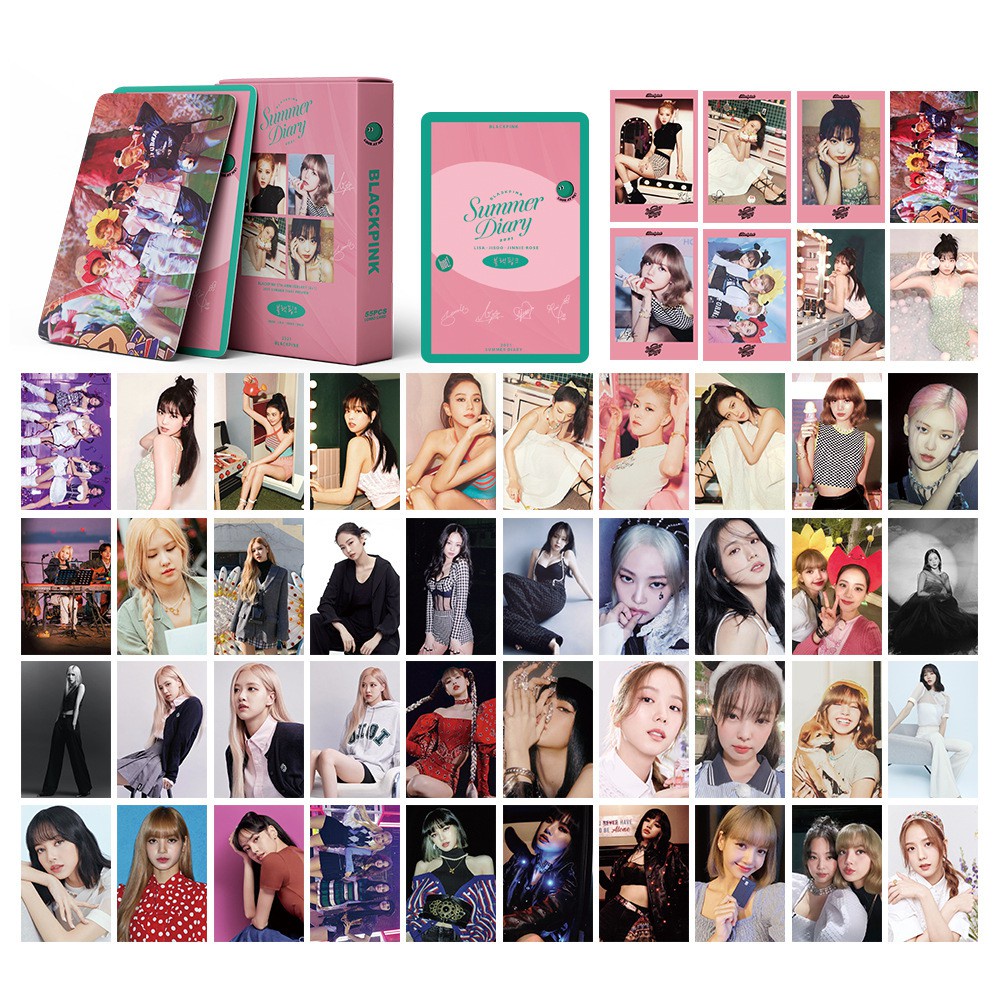 QOCUILC 55 Pcs BTS Card,Lomo Cards,Jungkook Photocard,Mini Card,Kpop