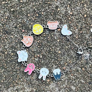 Kpop Idol Stray Kids Alloy Metal Drop Oil Charms Bracelet STAY Colecionar Jóias De Moda Bonitas