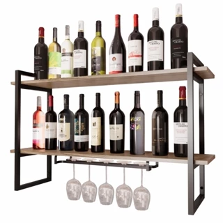 Adega Bar Industrial P/ Bebidas Prateleira Dupla Preta 60cm
