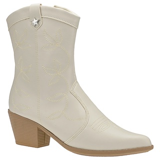 Bota Texana Feminina Western Salto Grosso Bico Fino Lazzlu