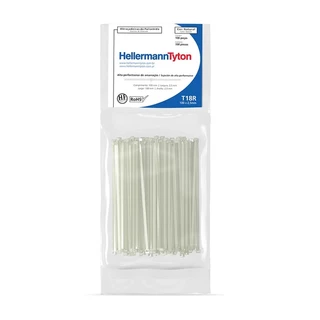 Pacote Abraçadeira Nylon 100X2,5mm T18R com 100 Hellermann Branco