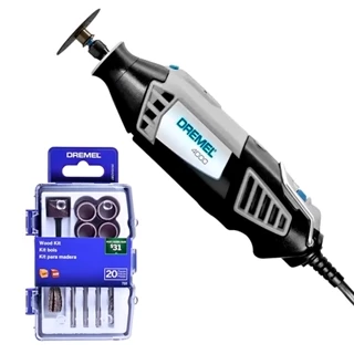 Retífica 4000 175W Profissional 110V e Acessórios Mini Retífica com 20 Pçs DREMEL