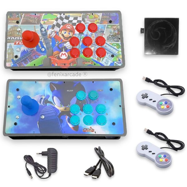 Jogo de computador, console de jogos, desfrute de jogos, suporte USB para 2  jogadores, 8 botões redondos de controle para jogos de computador e PC :  : Computadores e Informática