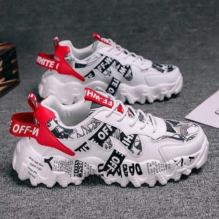 Casual Shoes Men Sneakers Moda Confortável Corrida Esportiva Elástica Não Deslizante Tendência Vulcanizada Malha Masculina Respirável