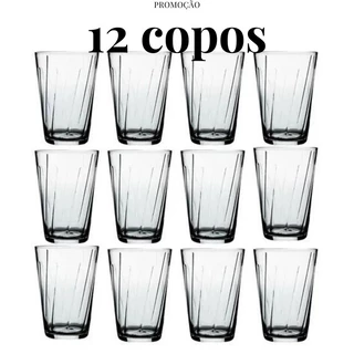 Kit C/12 copos de vidro Amazon 190ML - Nadir Figueiredo