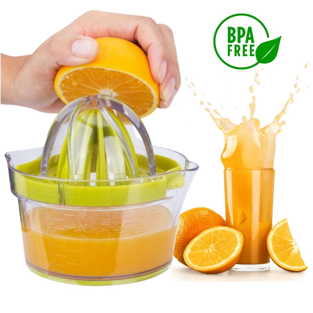 Espremedor Laranja Manual Frutas 400ml - Multifuncional 4x1