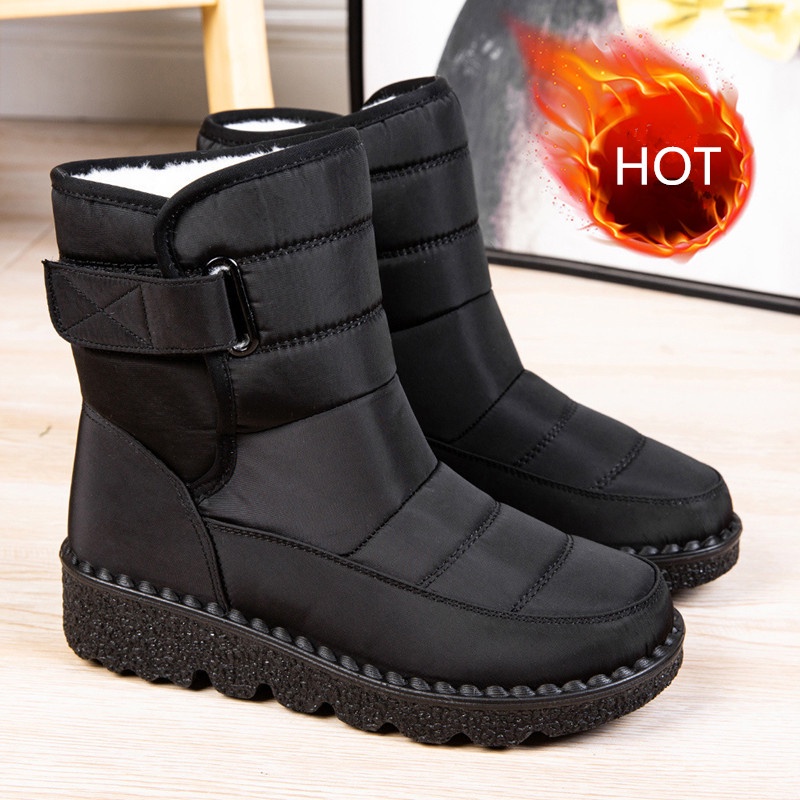 Botas Casuais Femininas À Prova D'água Quentes Para O Inverno