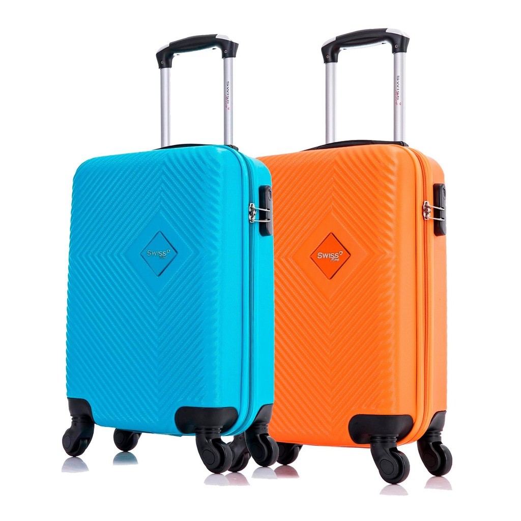 Kit Malas de Viagem Bordo 2 peças Azul e Laranja Zug Swiss Move