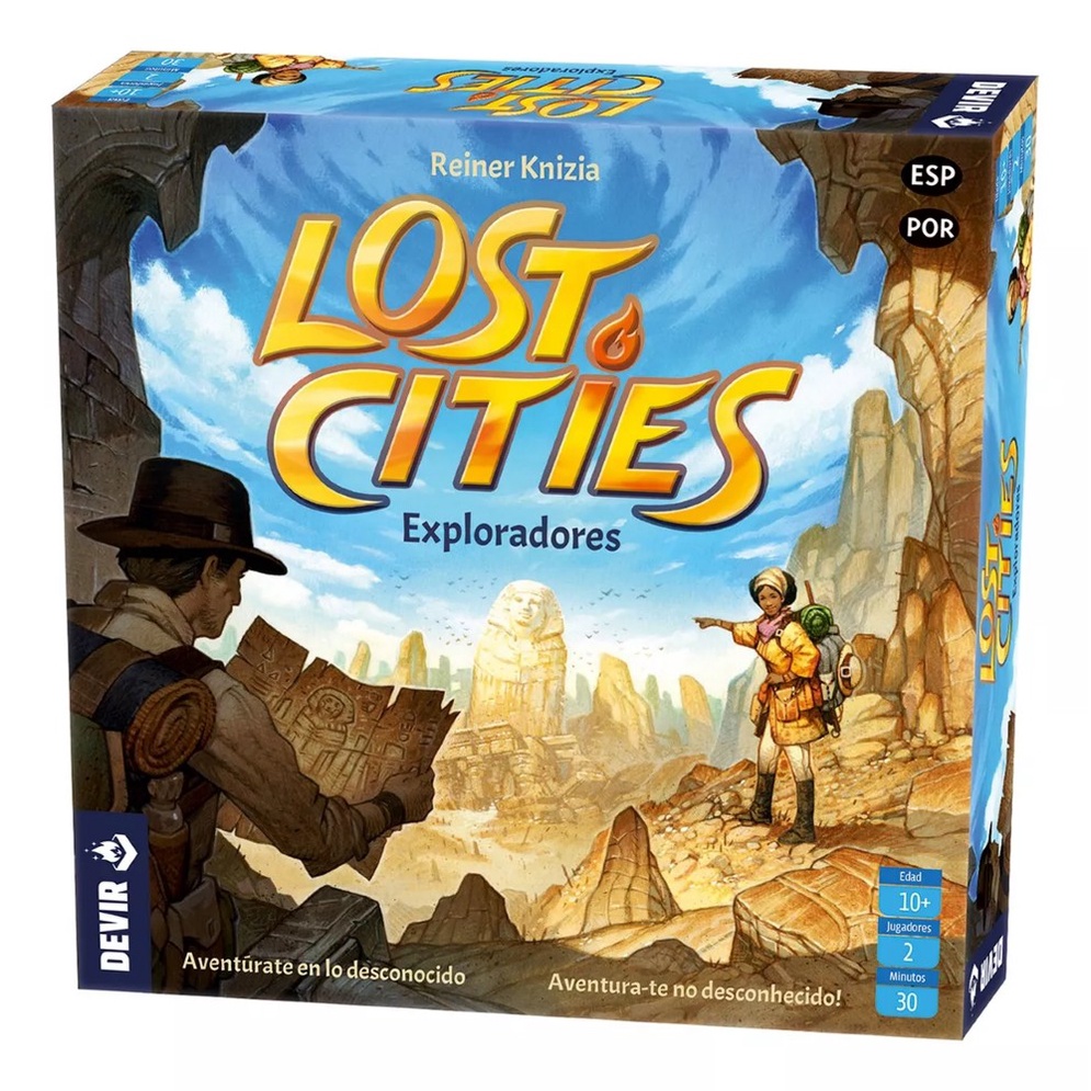 Devir-Lost Cities: Explorateurs (Ed. en Espagnol et en por, Multicolore (1), Couleur/modèle Assorti