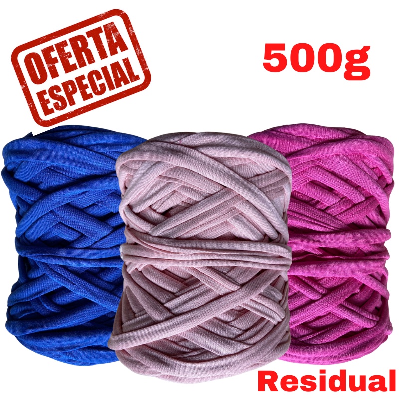 Fio de Malha - Macrameria Brasil 500g - Residual (Estruturada) - Ótima para kit Higiene Bebê - Cestos - Bolsas - Tear
