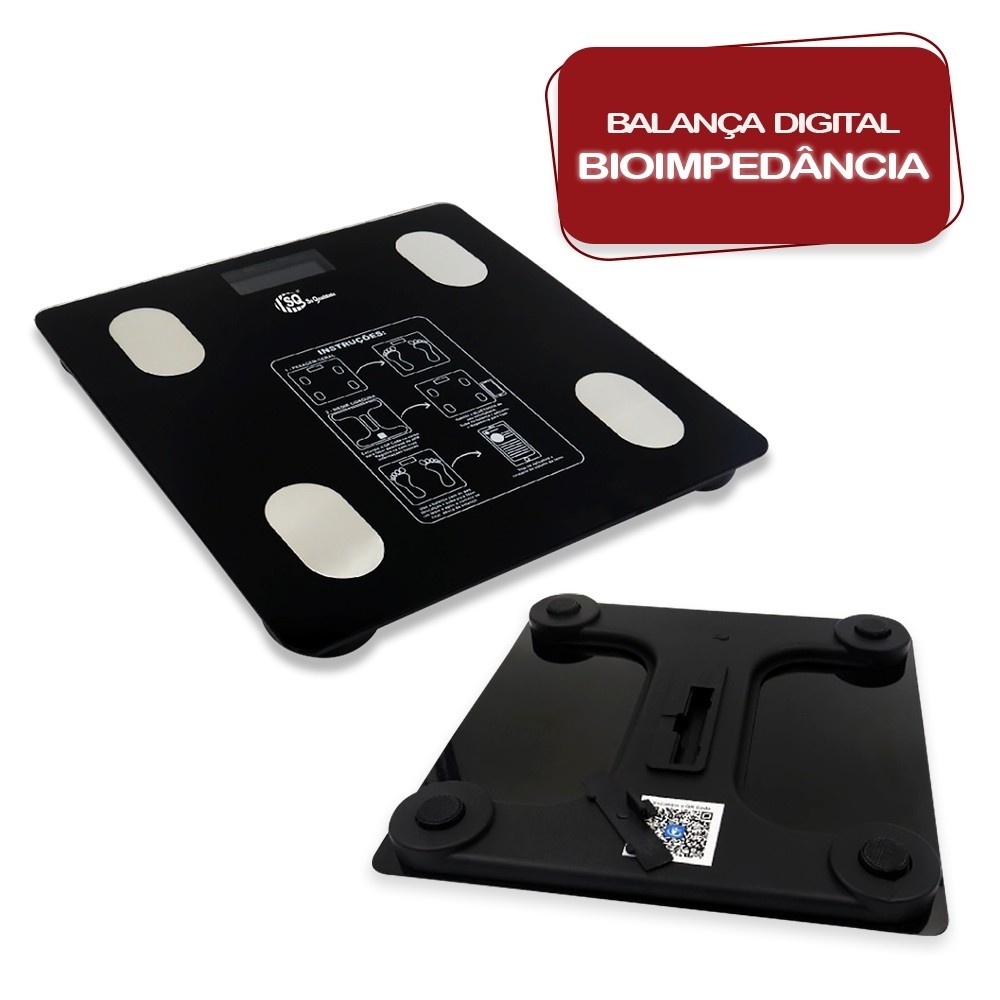 Balança Digital Corporal Bioimpedancia Aplicativo Bluetooth | Shopee Brasil
