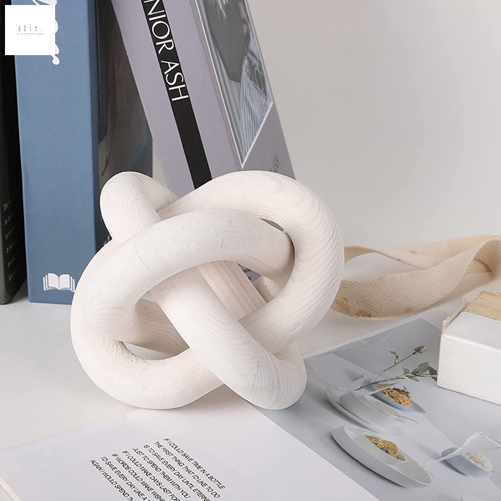 Nó De Corrente Decorativo Esculpido À Mão 3 Cor Escolha A Da Madeira Branca Preta