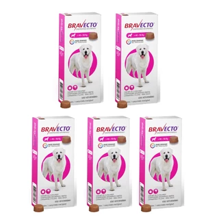 05 Bravecto Antipulgas Carrapatos Cães 40 A 56kg 1400mg em Oferta na Shopee