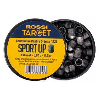 Chumbinho Rossi Target Sport Up 5.5mm 100un Para Carabina Espingarda De Pressão 5,5
