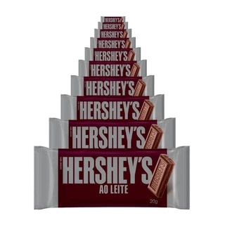 Chocolate Hersheys Ao Leite, 10 Barras 20g