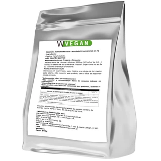 Creatina Monohidratada Vegan 500g ER WVegan Vegano