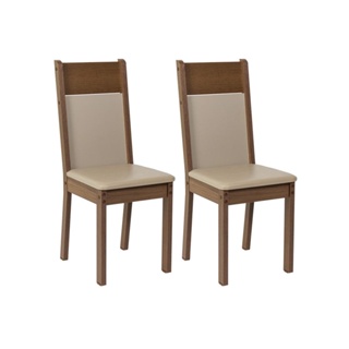 Kit 2 Cadeiras de Jantar 4280 Madesa Rustic/Crema/Pérola